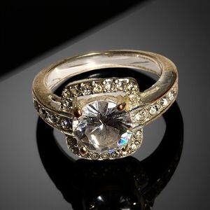 New Charter Club Cubic Zirconia Gold Plated Ring size 7